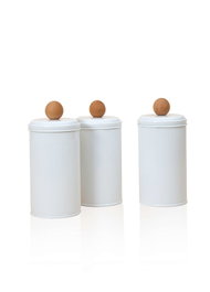 Hermia Juego de Cajas de Almacenamiento STP0010, 3 Piezas, Blanco